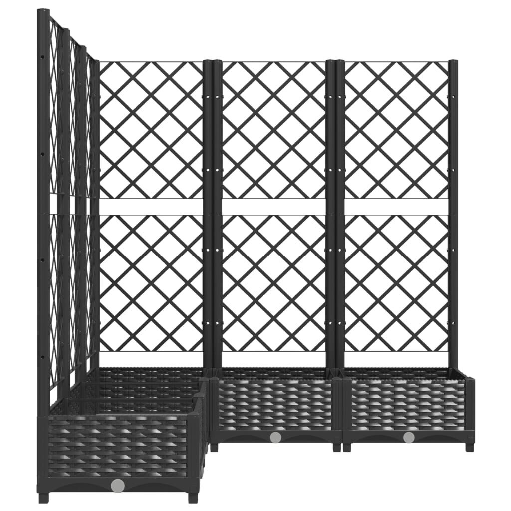 vidaXL Plantenbak met Latwerk Zwart - 35% Korting!