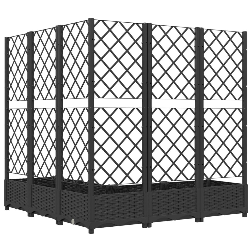 vidaXL Plantenbak met Latwerk Zwart - 35% Korting!