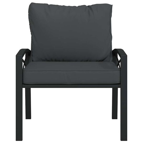 Tuinstoel met Kussens - Grijs - vidaXL - 35% Korting!