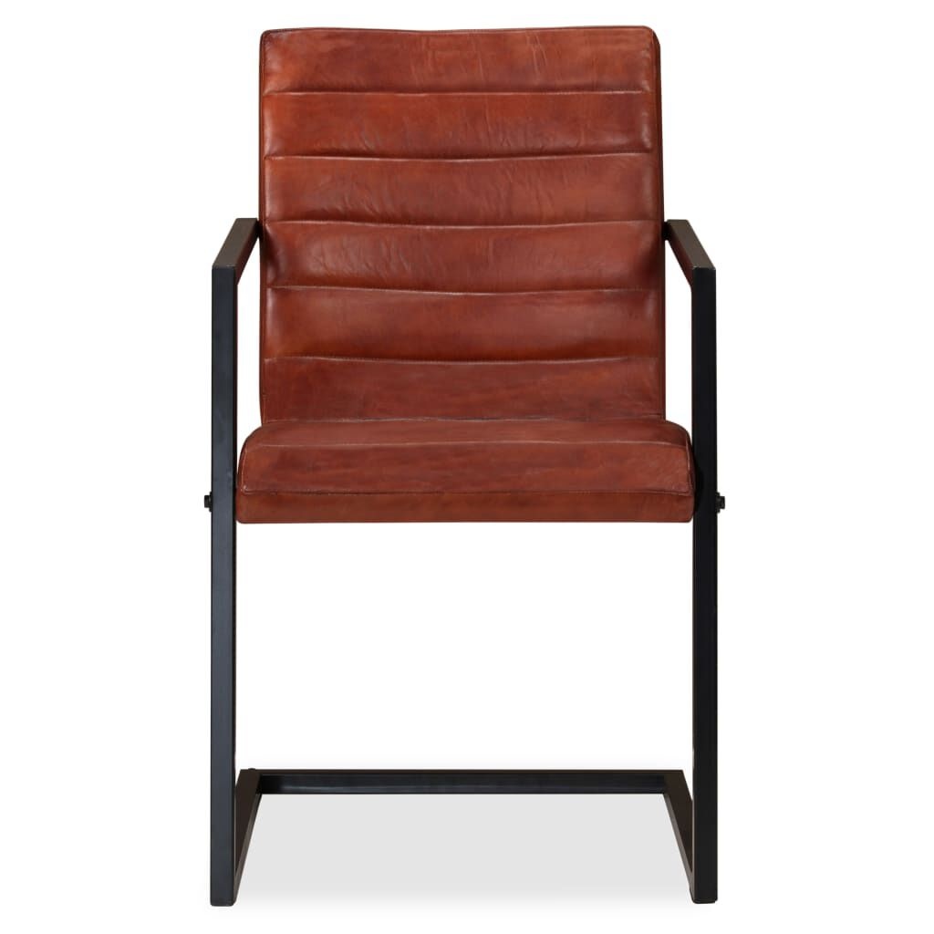 VidaXL Eetkamerstoelen (4 st) Echt Leer Bruin - Zonder Handleiding