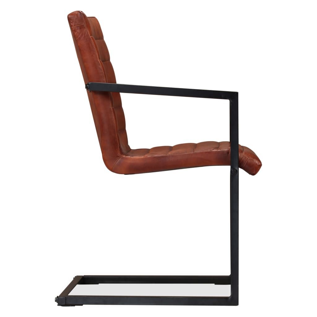 VidaXL Eetkamerstoelen (4 st) Echt Leer Bruin - Zonder Handleiding