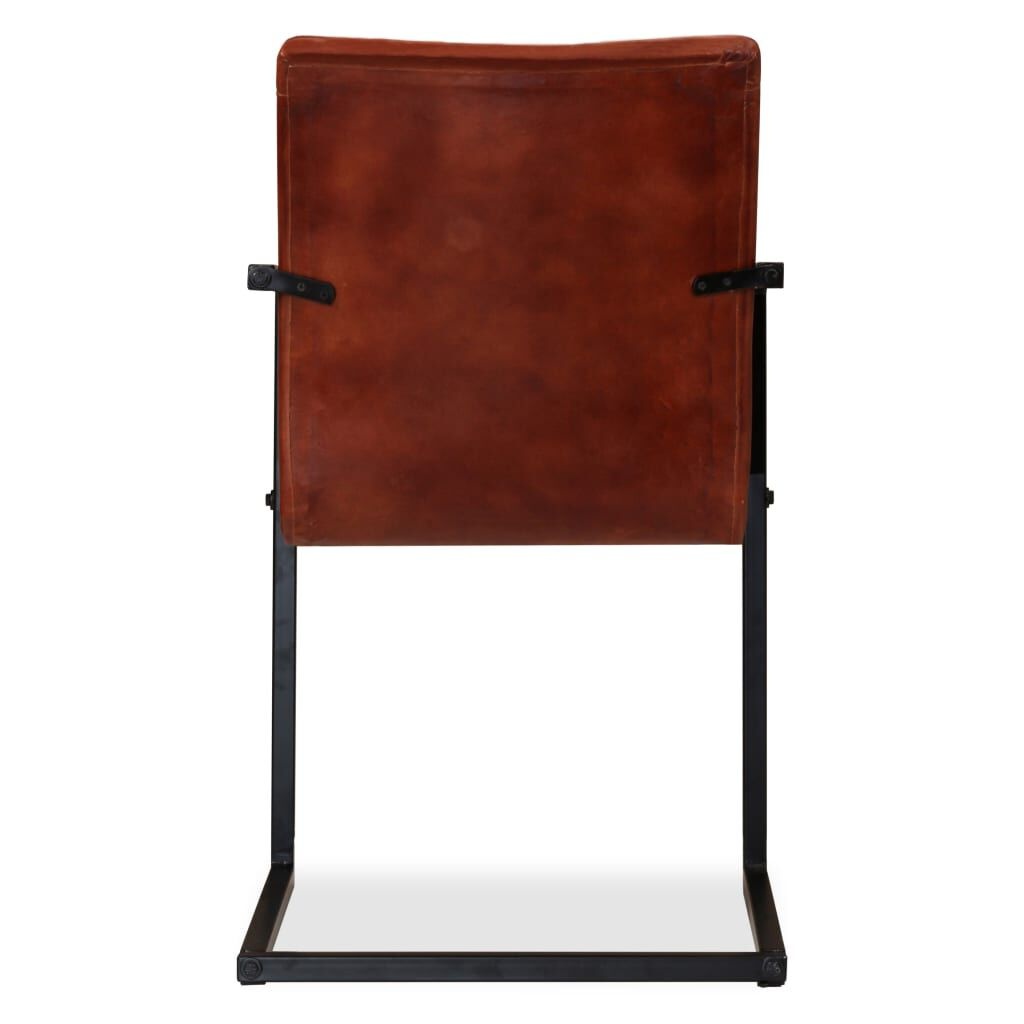 VidaXL Eetkamerstoelen (4 st) Echt Leer Bruin - Zonder Handleiding