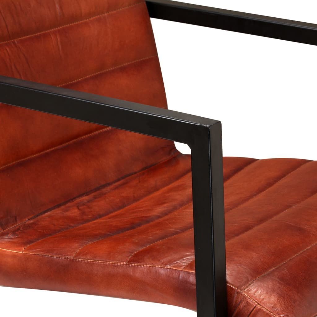 VidaXL Eetkamerstoelen (4 st) Echt Leer Bruin - Zonder Handleiding