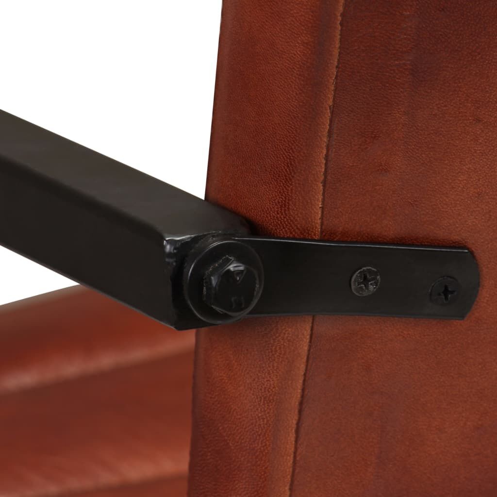 VidaXL Eetkamerstoelen (4 st) Echt Leer Bruin - Zonder Handleiding