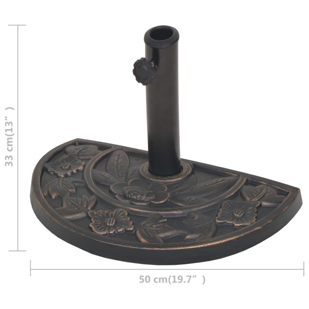 Halve Parasolvoet Brons - 9kg - 60% Korting! Zonder Handleiding
