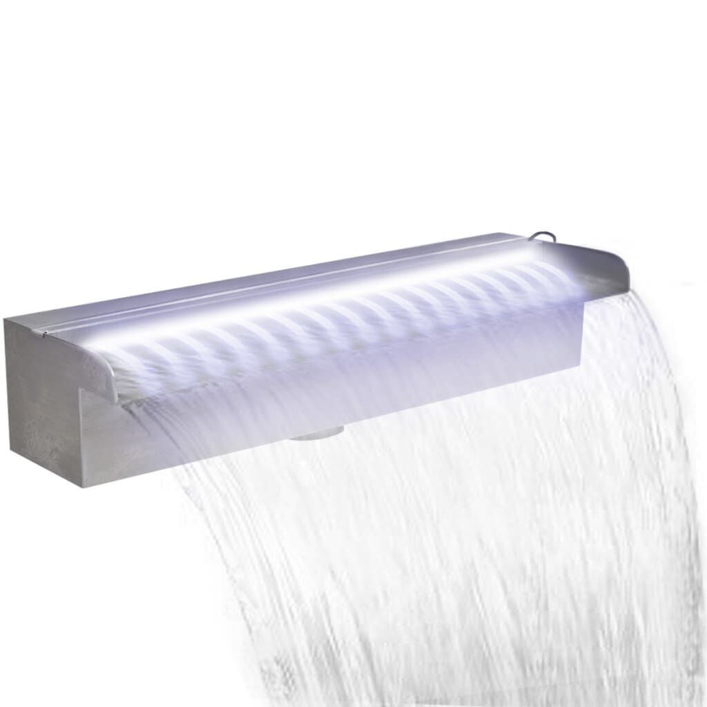 vidaXL Zwembadwaterval LED RVS 45cm - 35% Korting!
