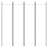 Kamerscherm 4 Panelen 200x200cm Wit - 60% Korting!