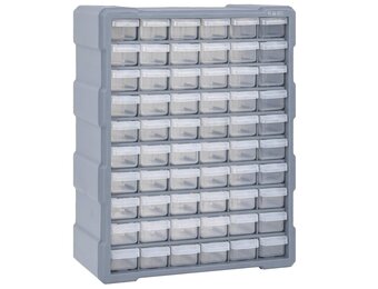 vidaXL Organizer 60 Lades - Grijs - 35% Korting!