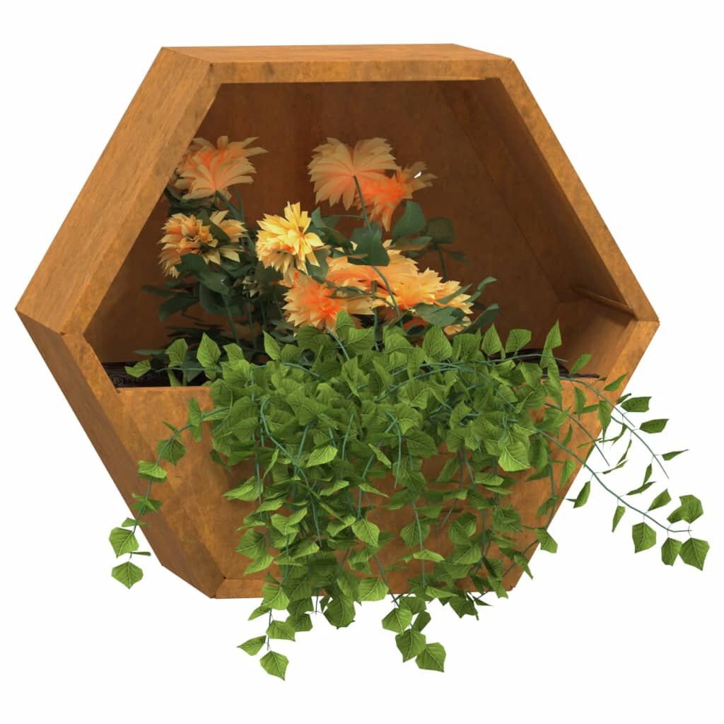 Wandplantenbak Cortenstaal (2x) - Roestlook - 35% Korting!
