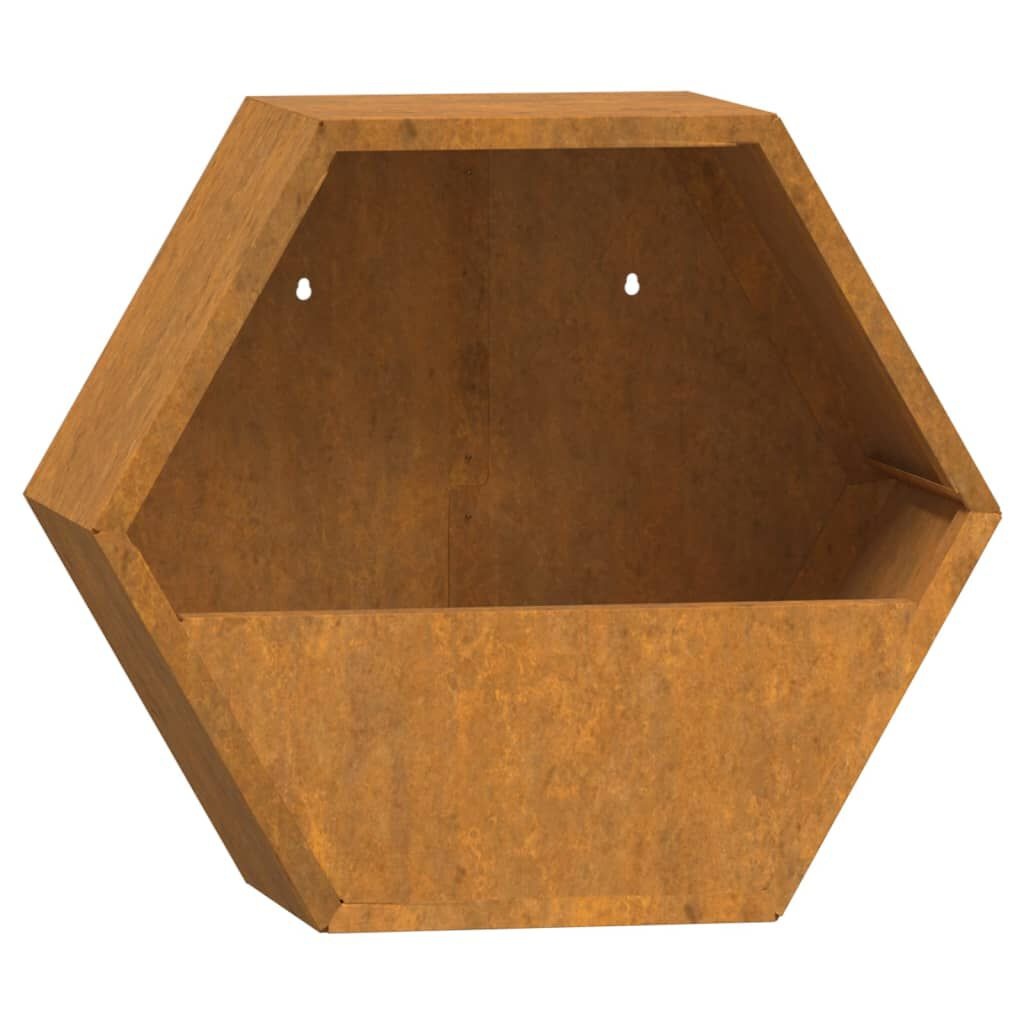 Wandplantenbak Cortenstaal (2x) - Roestlook - 35% Korting!