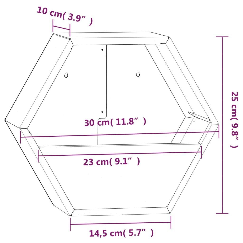 Wandplantenbak Cortenstaal (2x) - Roestlook - 35% Korting!