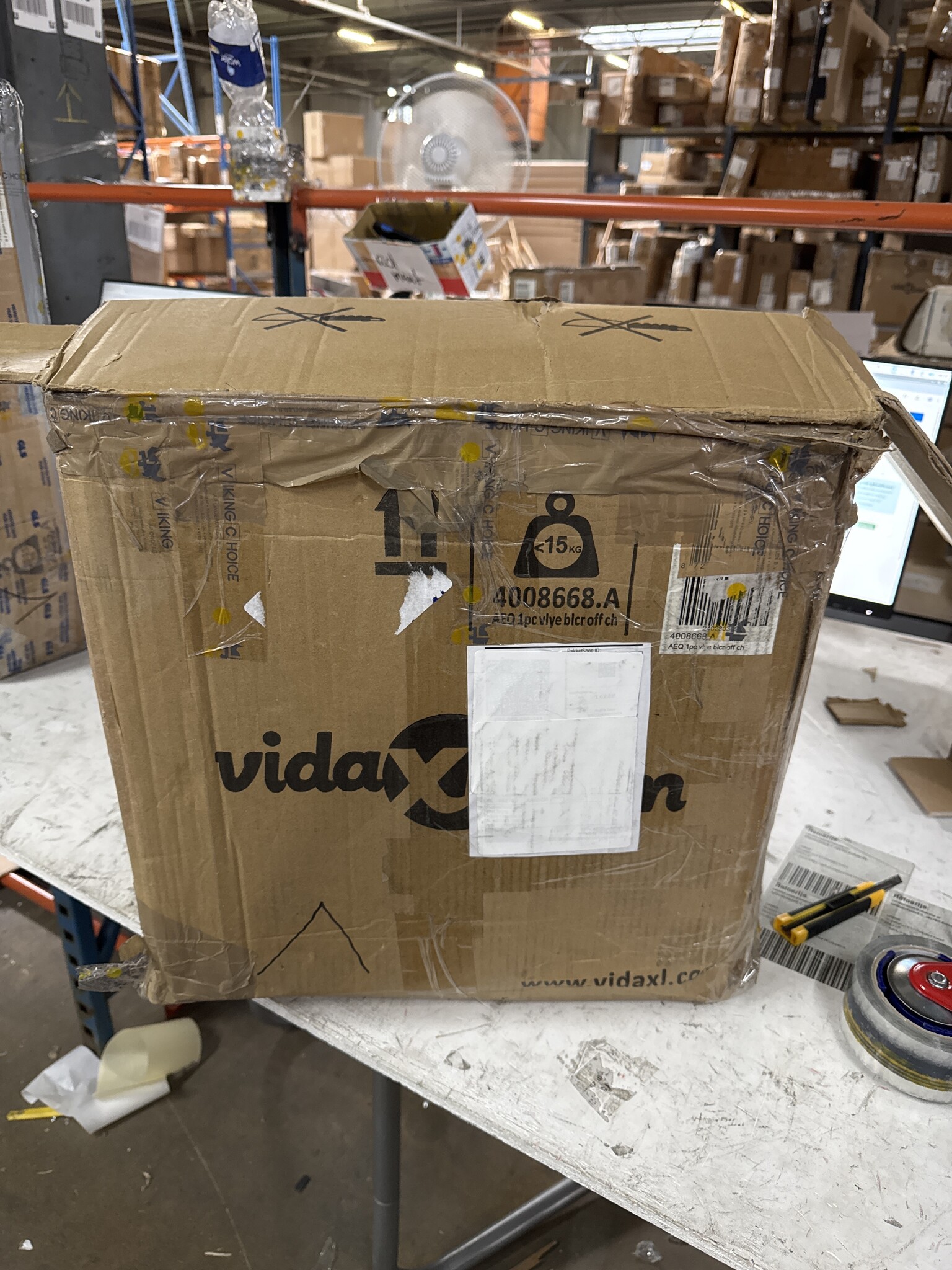 vidaXL Draaibare Kantoorstoel Geel - 50% Korting!