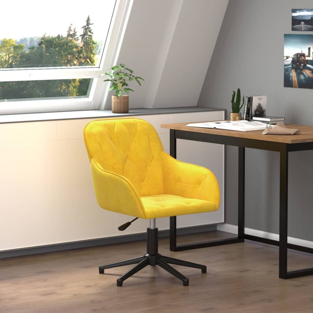 vidaXL Draaibare Kantoorstoel Geel - 50% Korting!