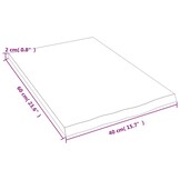 Wandschap Massief Eiken Donkerbruin 40x60cm - 65% Korting!