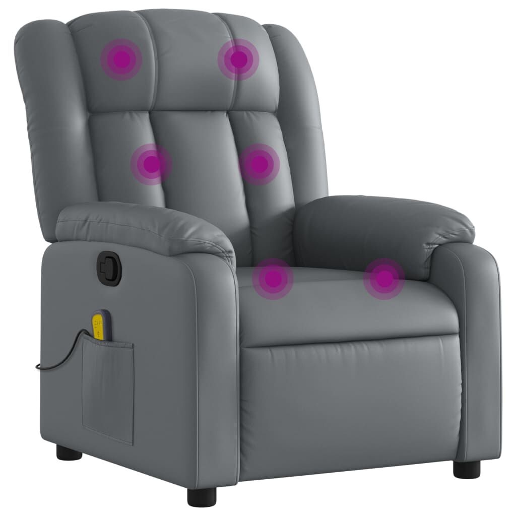 vidaXL Massagestoel Grijs Kunstleer - 51% Korting!