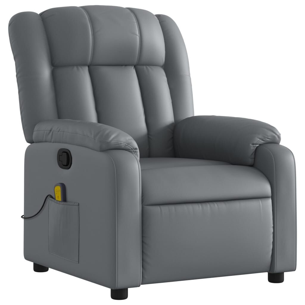 vidaXL Massagestoel Grijs Kunstleer - 51% Korting!