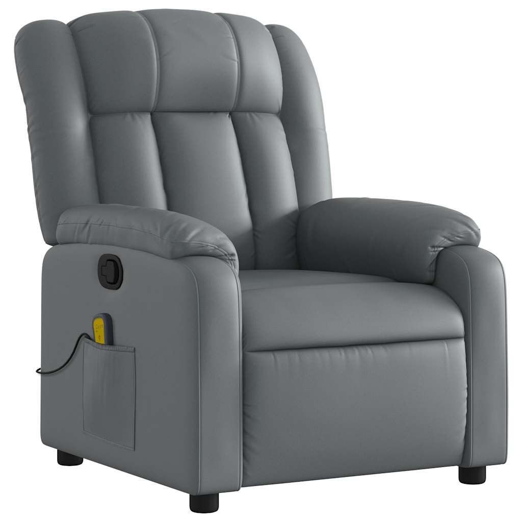 vidaXL Massagestoel Grijs Kunstleer - 51% Korting!