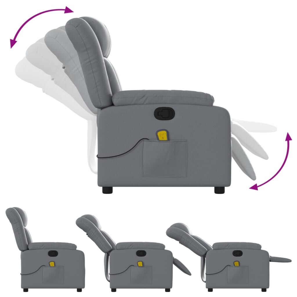 vidaXL Massagestoel Grijs Kunstleer - 51% Korting!