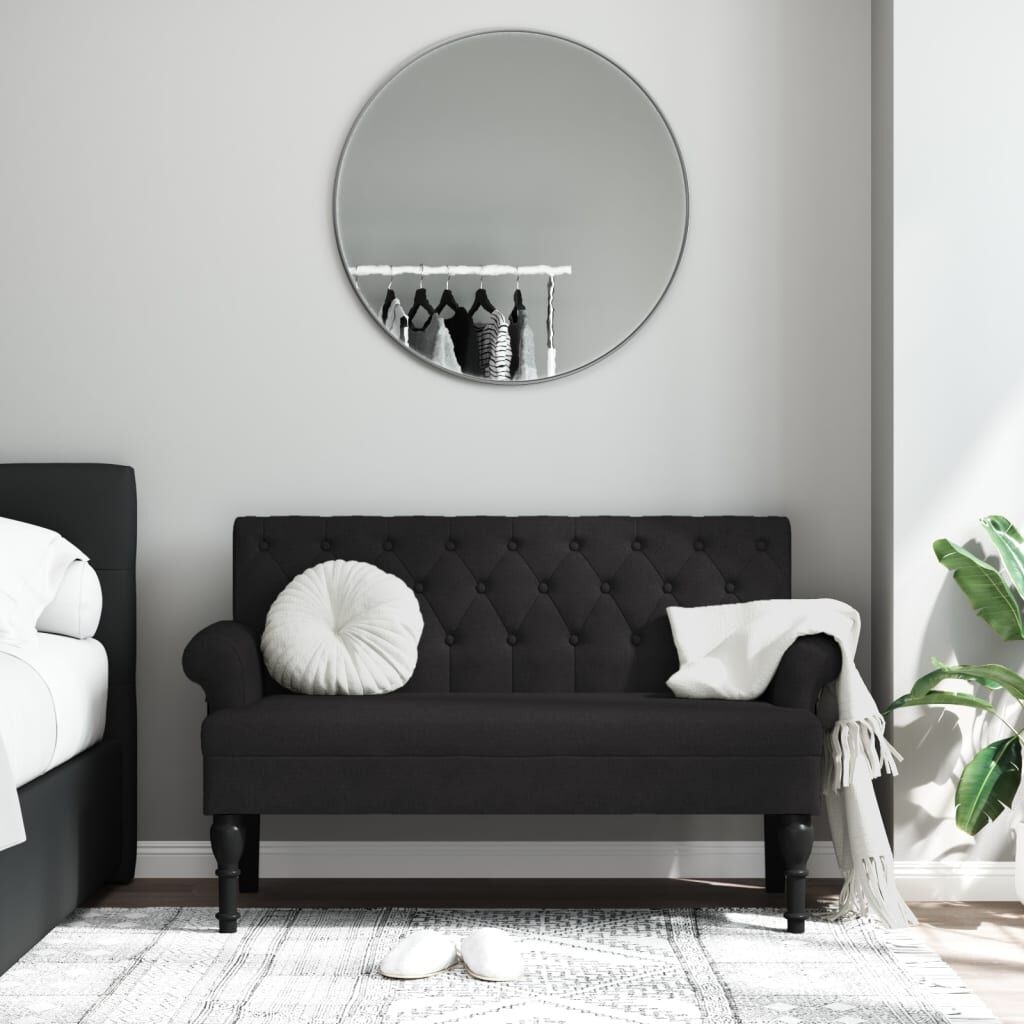 VidaXL Bankje met Rugleuning Zwart - 35% Korting!