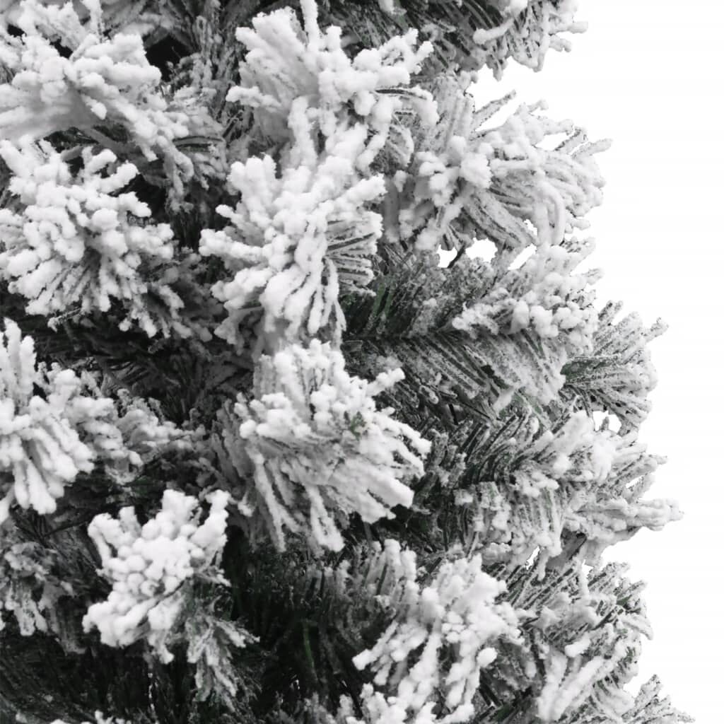 Kunstkerstboom Smal 150cm Groen met Sneeuw - 65% Korting!