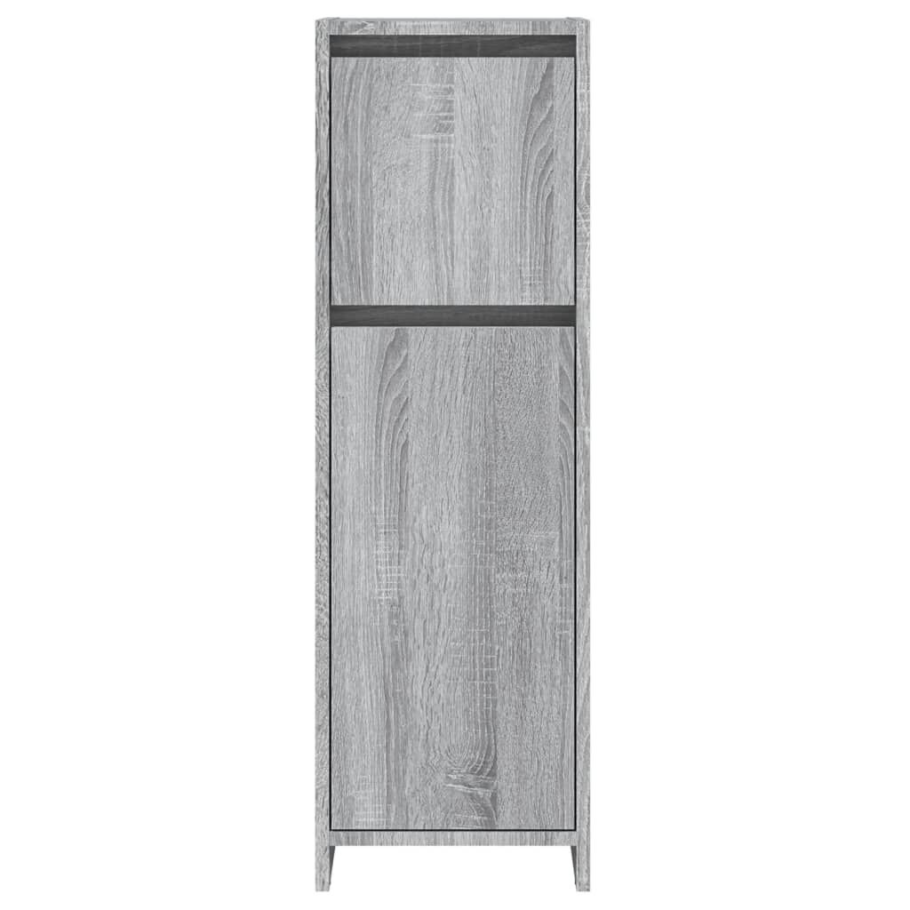vidaXL Badkamerkast Grijs Eiken 30x95cm - 35% Korting!