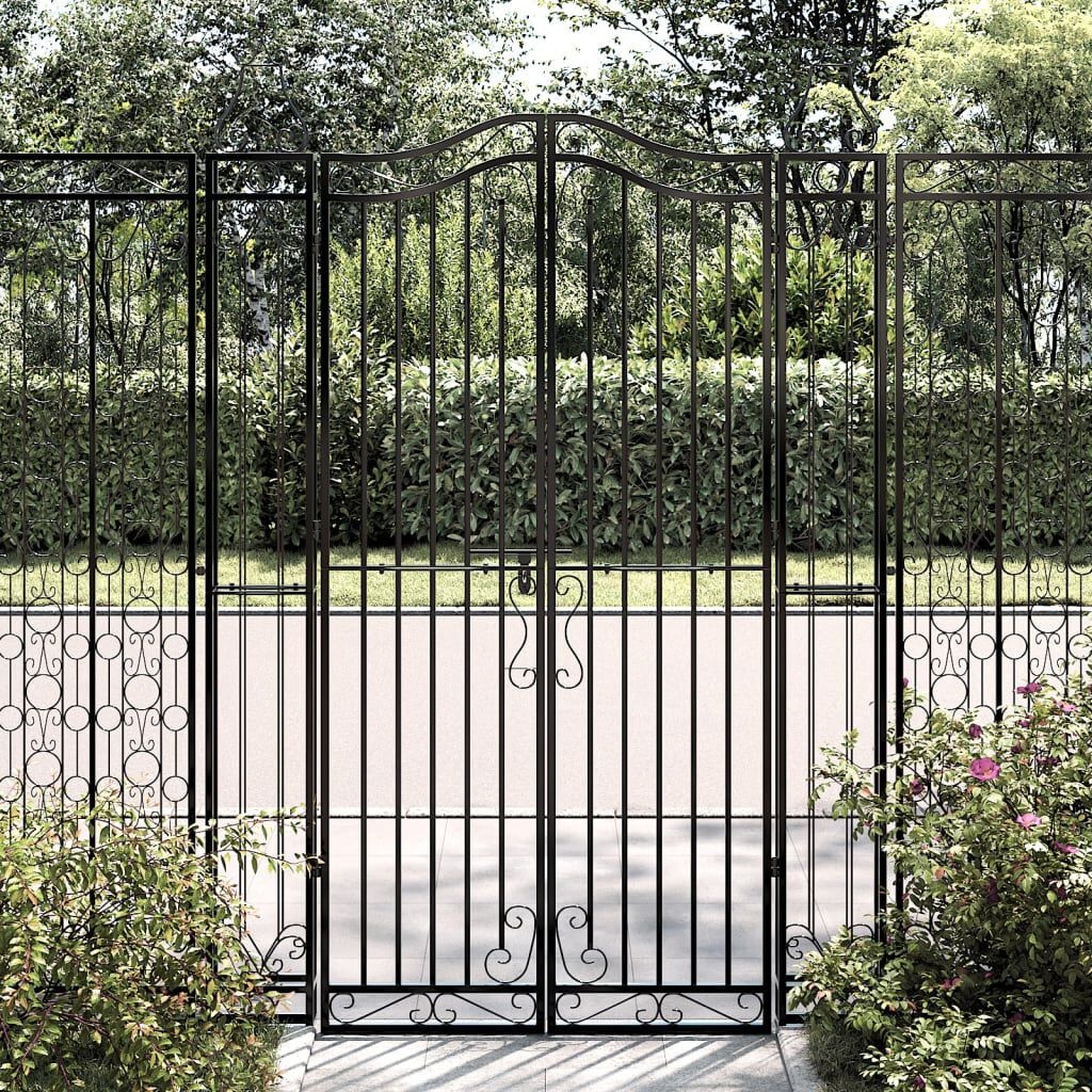 vidaXL Smeedijzeren Poort 121cm Zwart - Krasjes - 55% Korting!