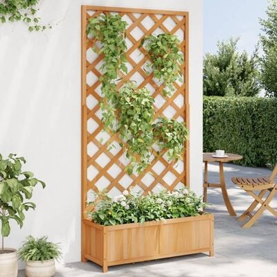 vidaXL Plantenbak met Latwerk Vurenhout Bruin -35% Korting!
