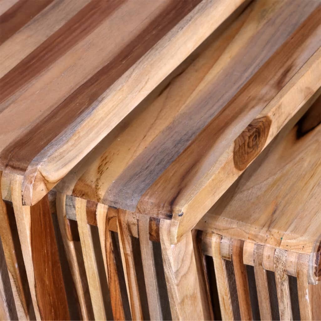 VidaXL Tafeltjesset Gerecycled Teak 3-delig -50%!