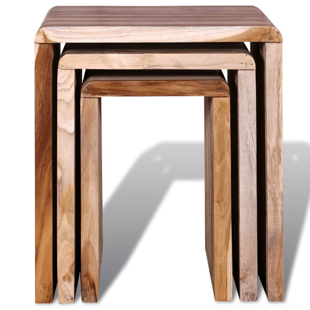 VidaXL Tafeltjesset Gerecycled Teak 3-delig -50%!