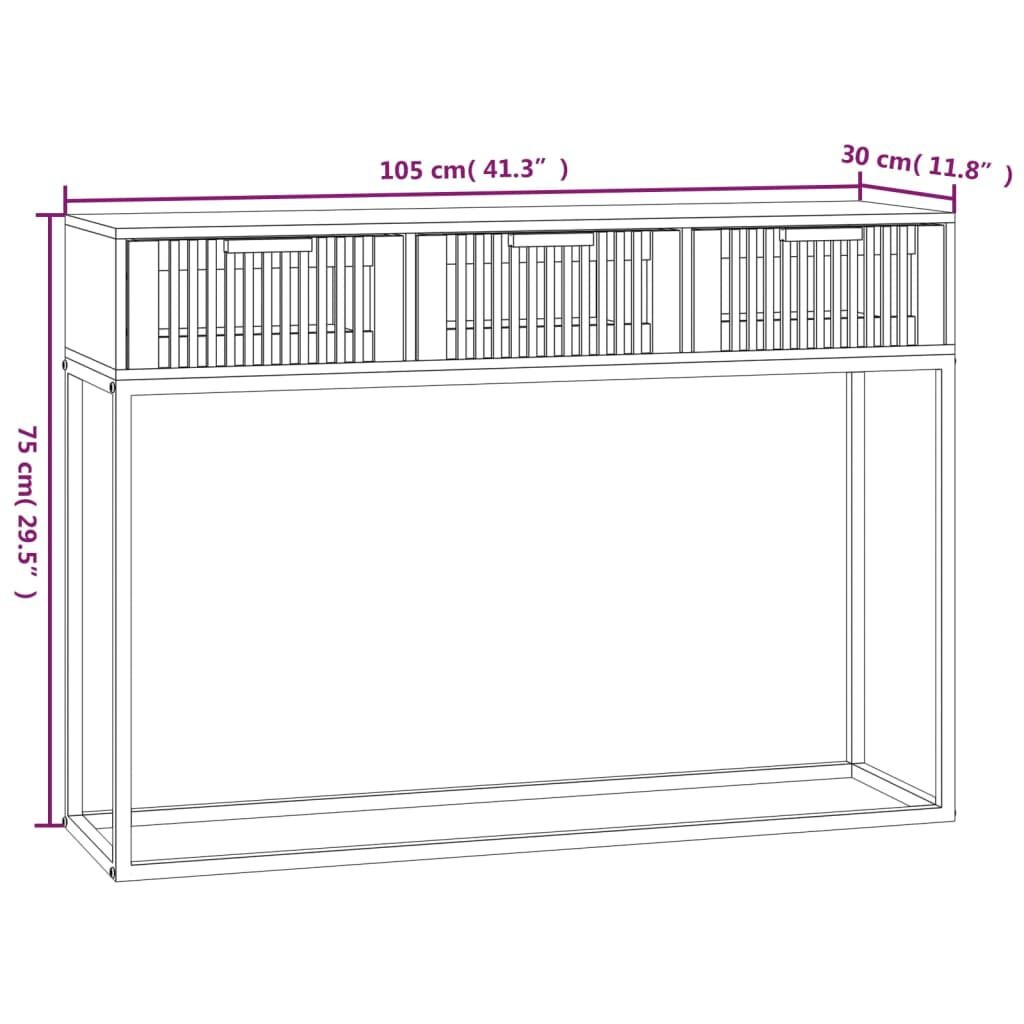 Wandtafel Zwart 105cm - vidaXL - 47% Korting!