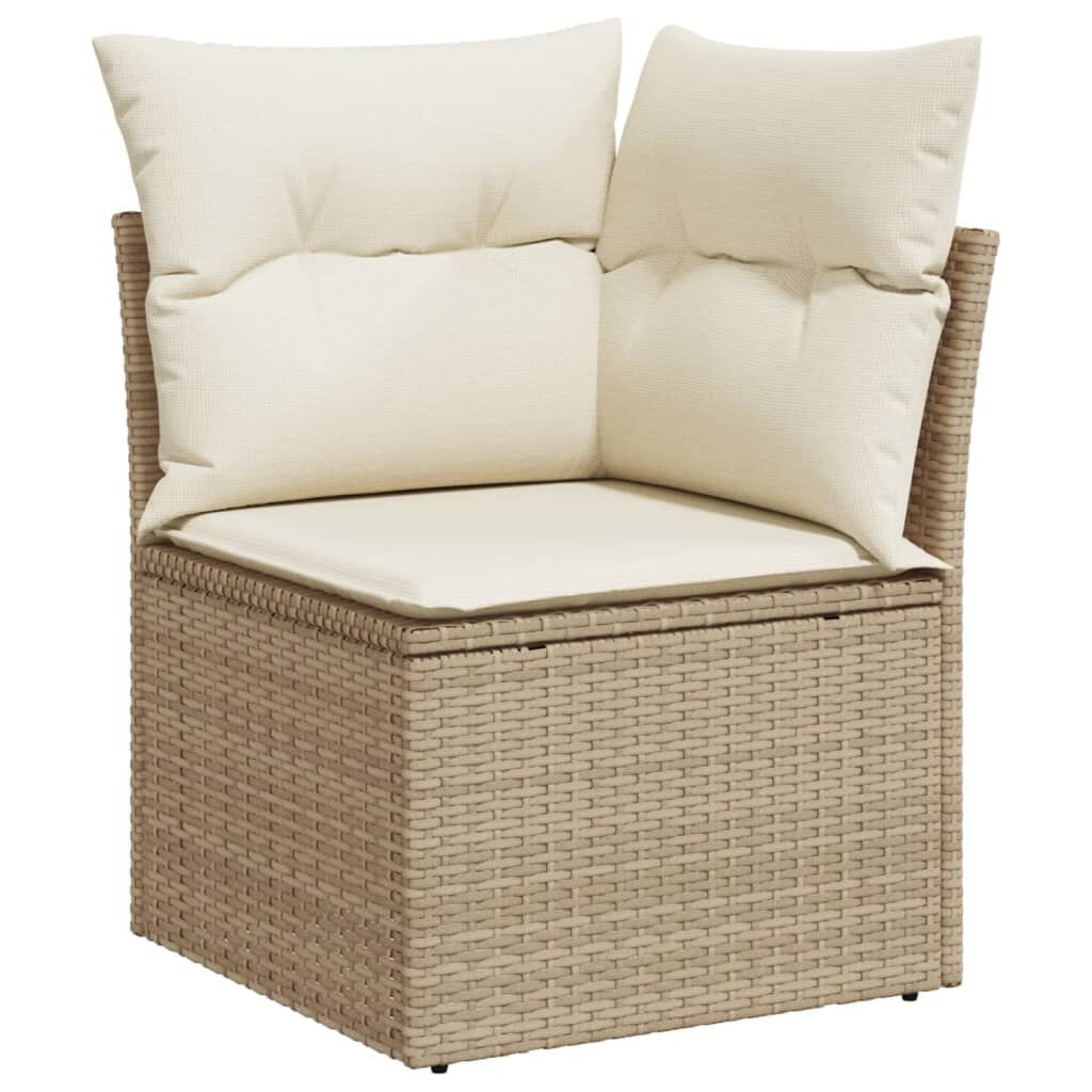 Tuinhoekbank Rattan Beige m. Kussens -53%! Zo goed als nieuw!