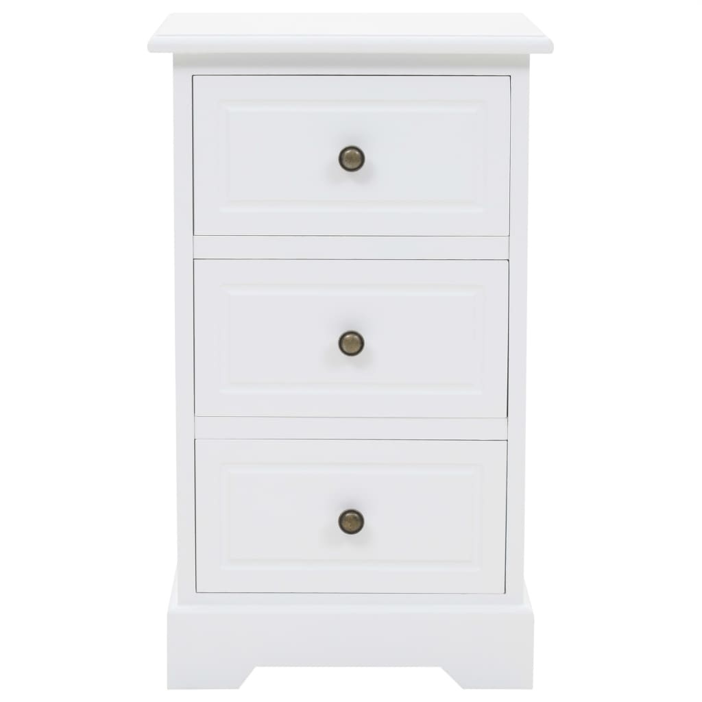 vidaXL Nachtkastje Wit 35x32x59cm - 35% Korting!