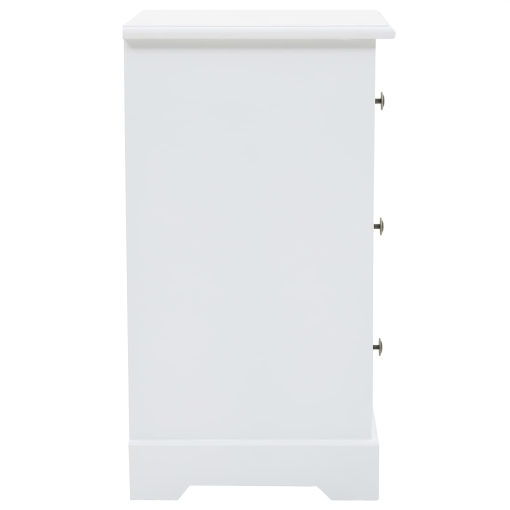 vidaXL Nachtkastje Wit 35x32x59cm - 35% Korting!