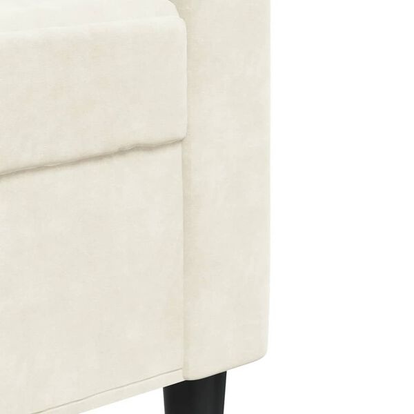 Crème Fluwelen 3-zitsbank - 180cm - 55% Korting!