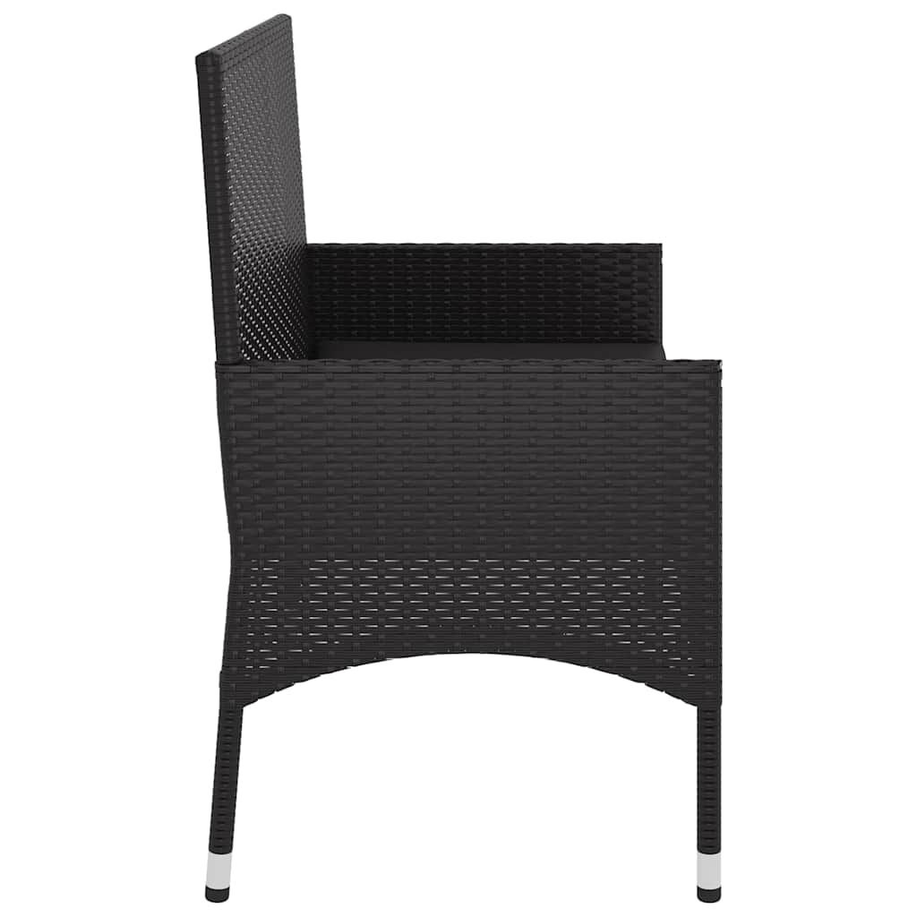 VidaXL Tuinbank Zwart Rattan 2-zits - 35% Korting!