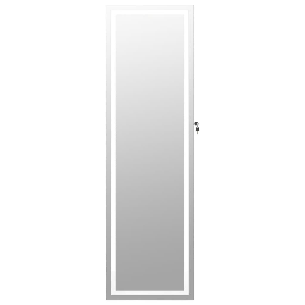 vidaXL Sieradenkast met Spiegel & LED Wit -35%