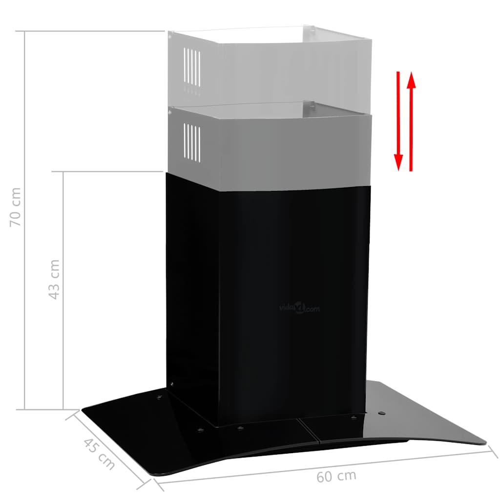 vidaXL Afzuigkap Zwart RVS -60cm- 35% Korting!