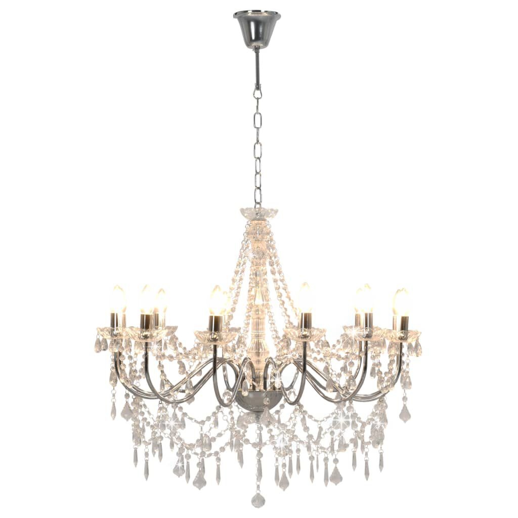 Kroonluchter Zilver 12xE14 - Prachtlamp! 47% Korting