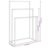 Handdoekenrek Wit IJzer - 48x24x79cm - Vrijstaand - 53% Korting!