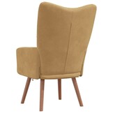 VidaXL Bruine Fluweel Relaxstoel - 53% Korting! Zo Goed Als Nieuw