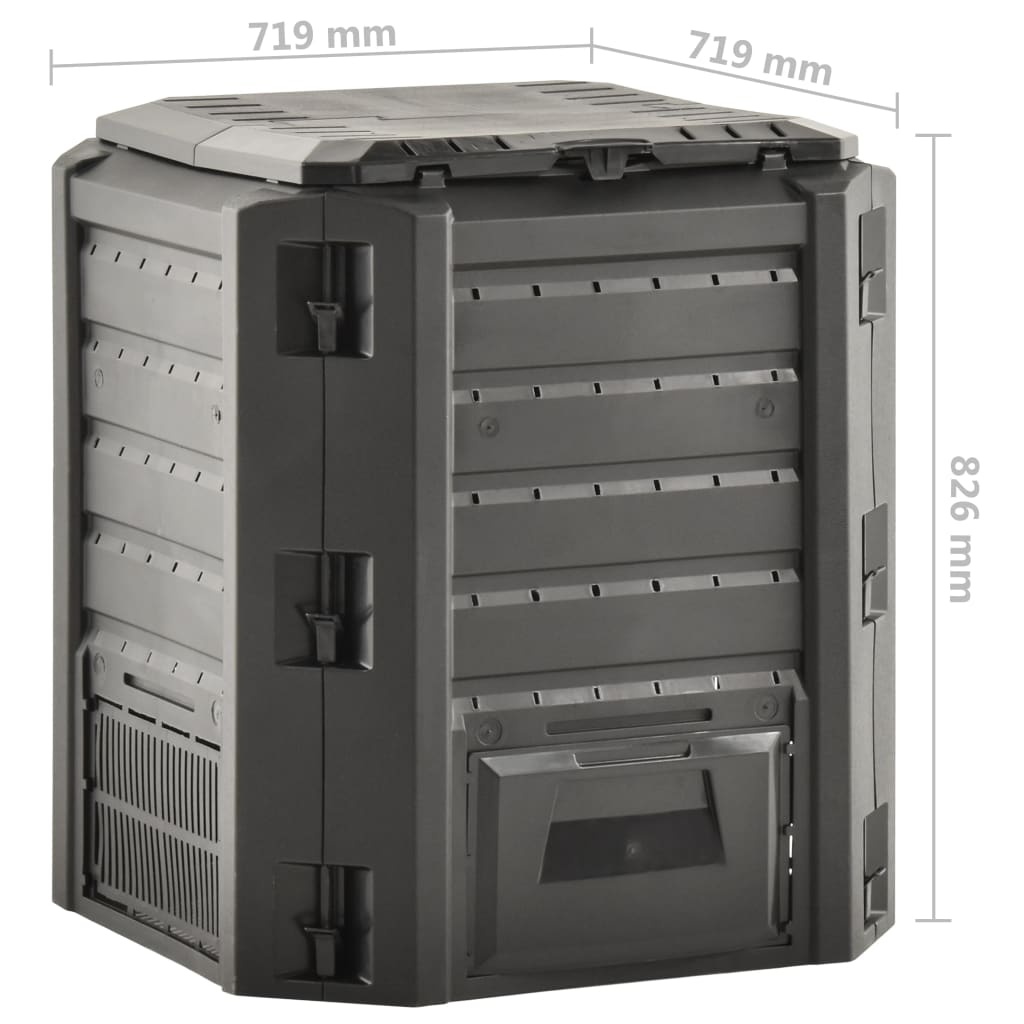 Compostbak 380L Zwart - 41% Korting! Topdeal!