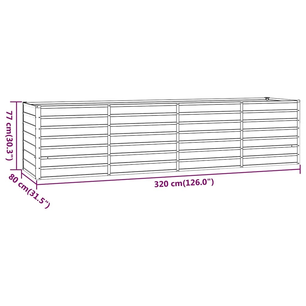 VidaXL Verhoogde Plantenbak Cortenstaal 320cm - 35% Korting!