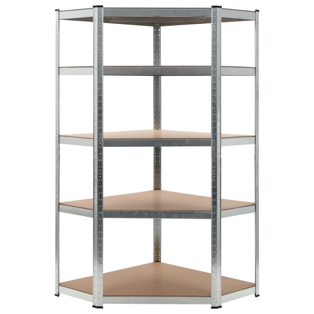 Hoekrek Zilver 5-laags vidaXL - NU 42% Korting!