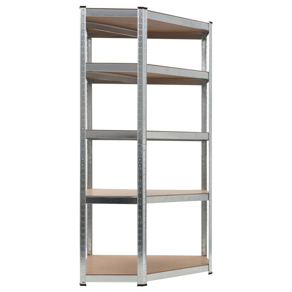 Hoekrek Zilver 5-laags vidaXL - NU 42% Korting!