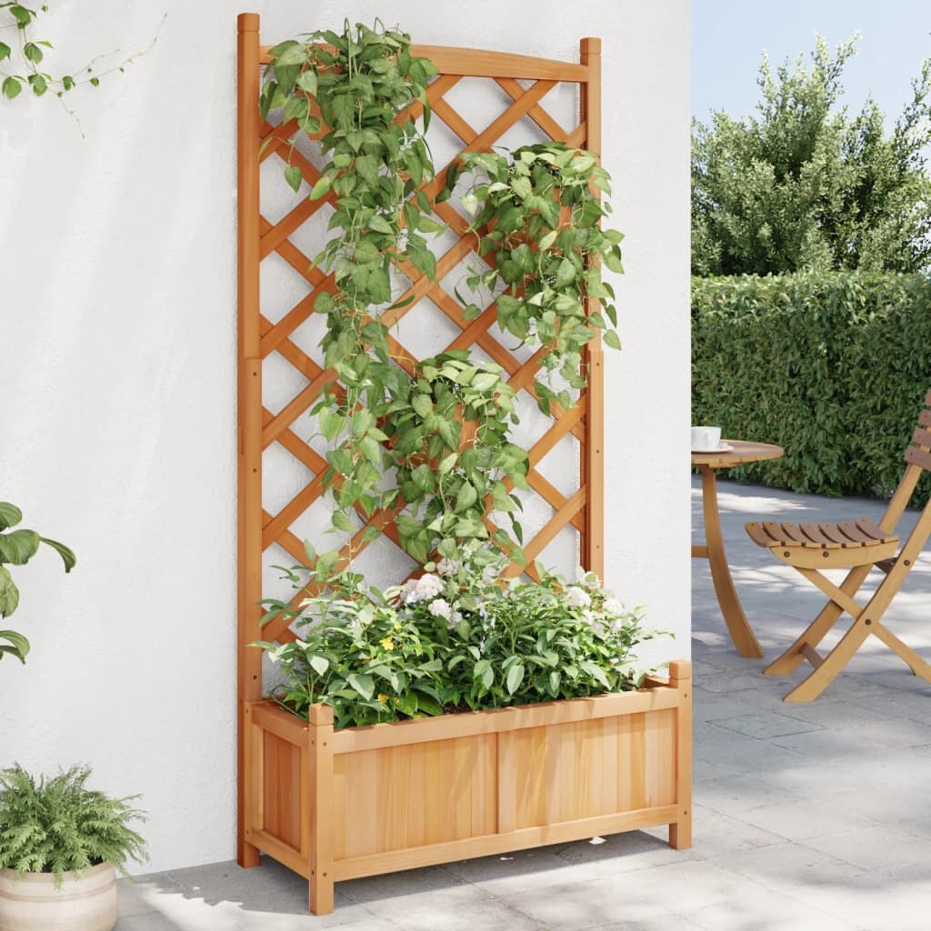 VidaXL Plantenbak met Latwerk Vurenhout Bruin -41% Korting!