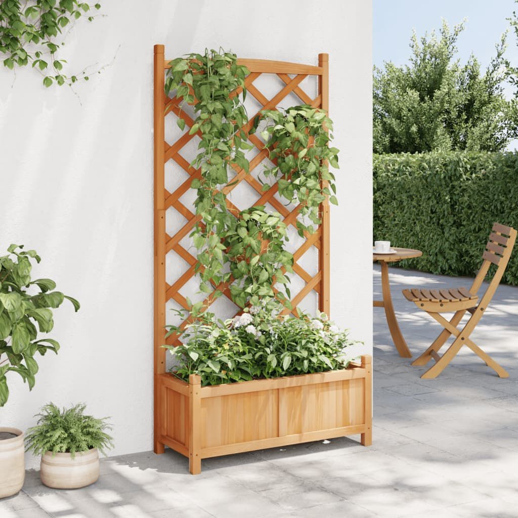 VidaXL Plantenbak met Latwerk Vurenhout Bruin -41% Korting!