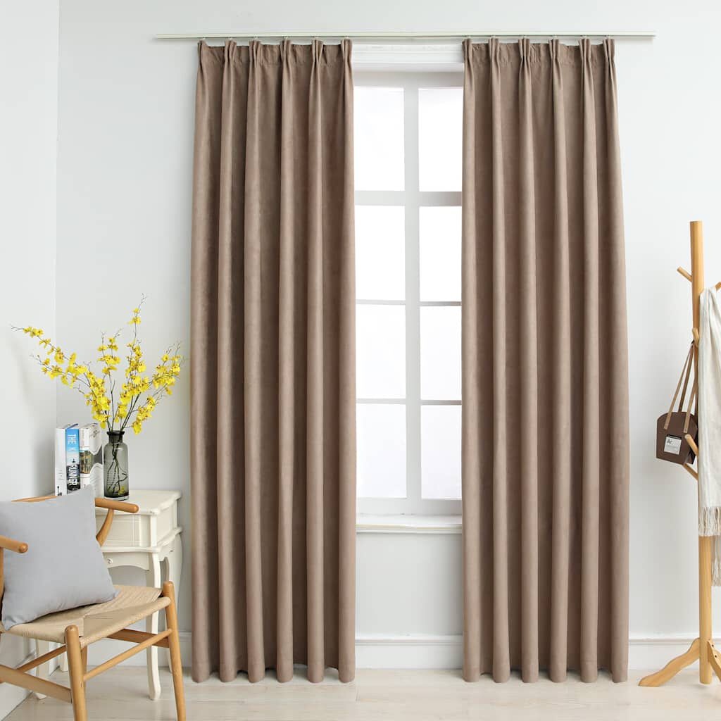 vidaXL Verduisterende Gordijnen Taupe 140x225cm - 47% Korting!