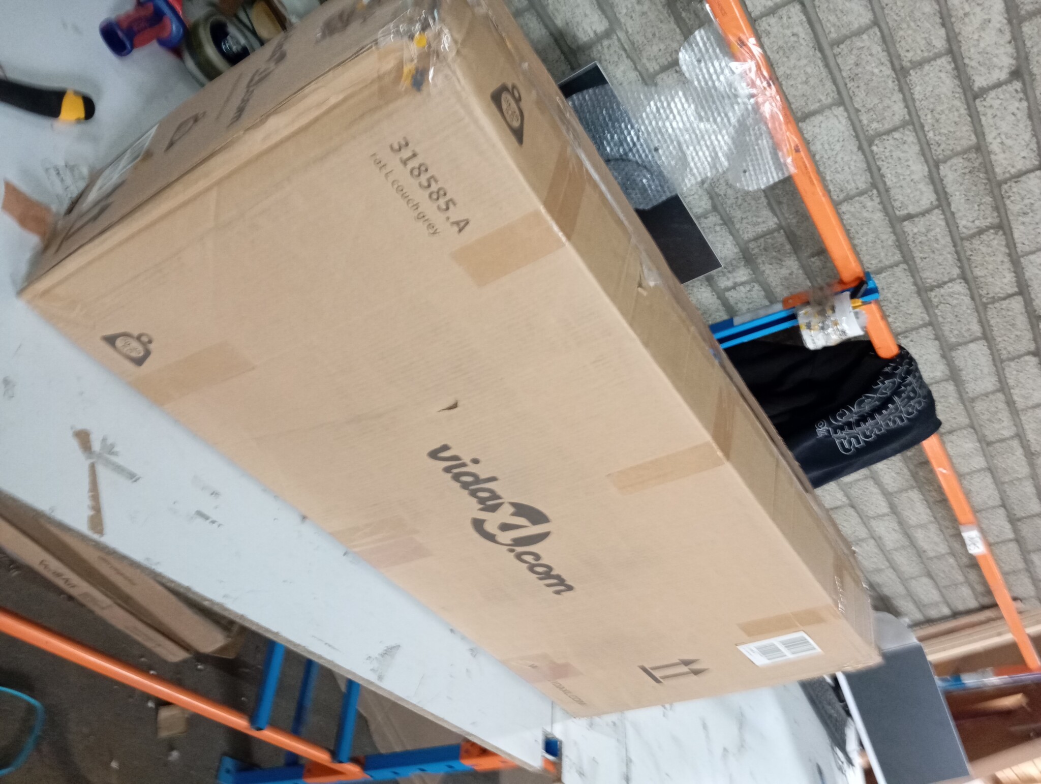 Loungebank L-vormig grijs - vidaXL - 10% Korting!