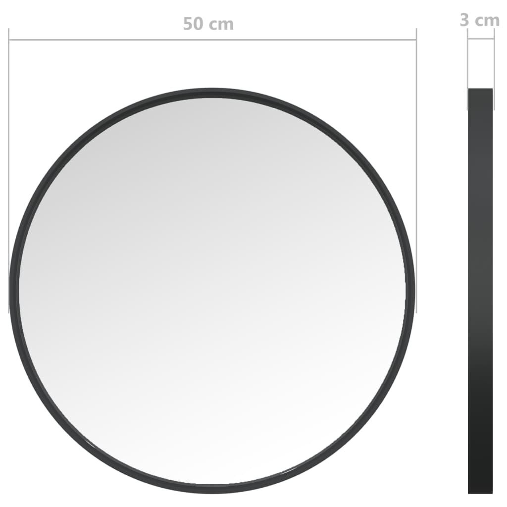 vidaXL Wandspiegel Zwart 50cm - 35% Korting!