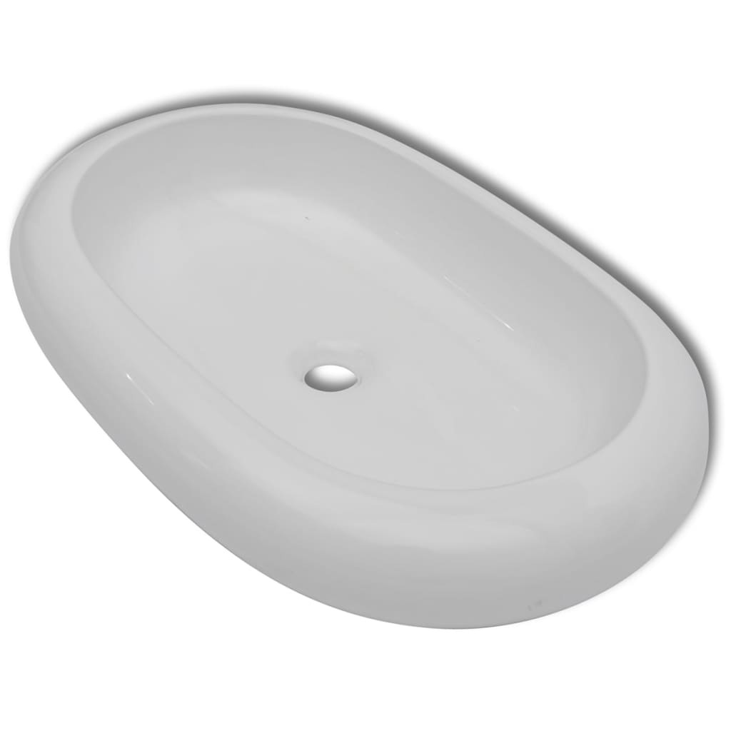 Keramische Wasbak Ovaal Wit 63cm - 47% Korting!